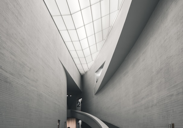 gray concrete wall inside building